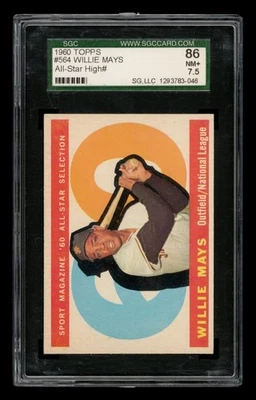 1960 Topps Set-Break #564 - Willie Mays All Star SGC 7,5 casi nuevo+ Foto 1 de 3