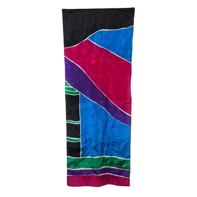 Echo Silk Scarf Abstract Print Colorful Lightweight Neck Scarf Women - Image 1 of 3