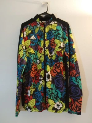 Adidas Aero ready  Track Warm-Up Jacket Top Zipper Long Sleeve Multi-Color  Lg - Image 1 of 4