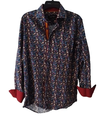 Camisa Ranger's Elegante Colección Estilo Yalova Algodón Calavera Plumas Para Hombre M Foto 1 de 4