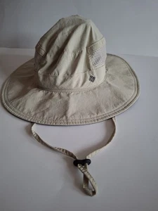 Columbia Hat Adult One Size Beige Wide Brim Vented Fishing Hiking Outdoor Mens - Picture 1 of 10
