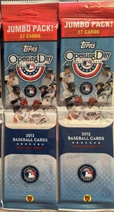 2013 TOPPS OPENING DAY BASEBALL 2 SEALED 27 CARD JUMBO PAX MACHADO RC ? 54 CARDS - Picture 1 of 5