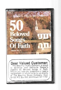 50 Beloved Songs of Faith Readers Digest 1990 Cassette Tape - Imagen 1 de 3