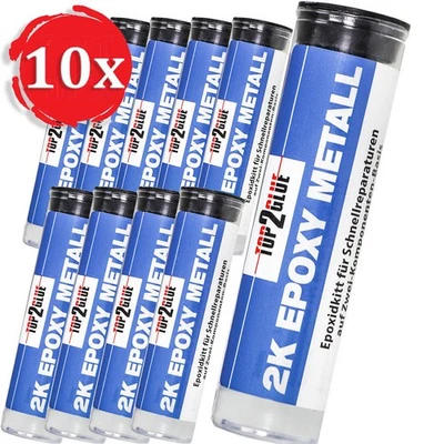 TOP2GLUE 2K Epoxidkitt Epoxidkleber Epoxidknete Epoxy Putty 10x 56g Kaltmetall Knetmetall