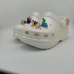 Crocs LIL NAS X MEGA CRUSH ZOCCOLO bianco unisex slip on uomo taglia 8 donna taglia 10 - Foto 1 di 3