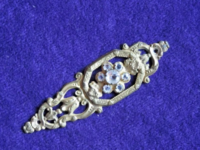 Старинный ручной вентилятор Guard украшение 7 граненый прозрачный камни Бесплатная доставка - Изображение 1 из 2