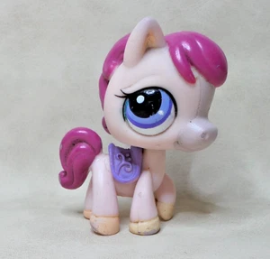 LITTLEST PET SHOP LPS #1263 HASBRO HORSE CHEVAL PONEY BEIGE PEUNE YEUX VIOLET - Imagen 1 de 5