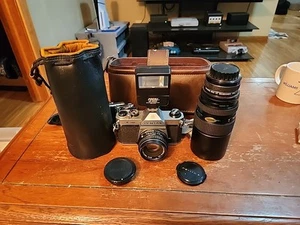 Vintage Asahi Pentax K1000 SLR Film Camera 50 mm Lens W Others Tested - Picture 1 of 10