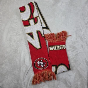 San Francisco 49ers NFL Strickschal rot gold weiß SF Logo Fransen - Bild 1 von 5