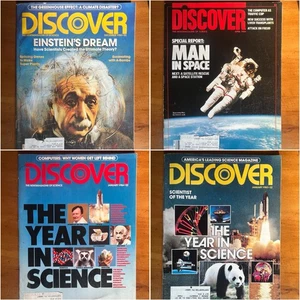 Vintage 1983-1984 Discover Magazine 4 Issue Lot - Imagen 1 de 9