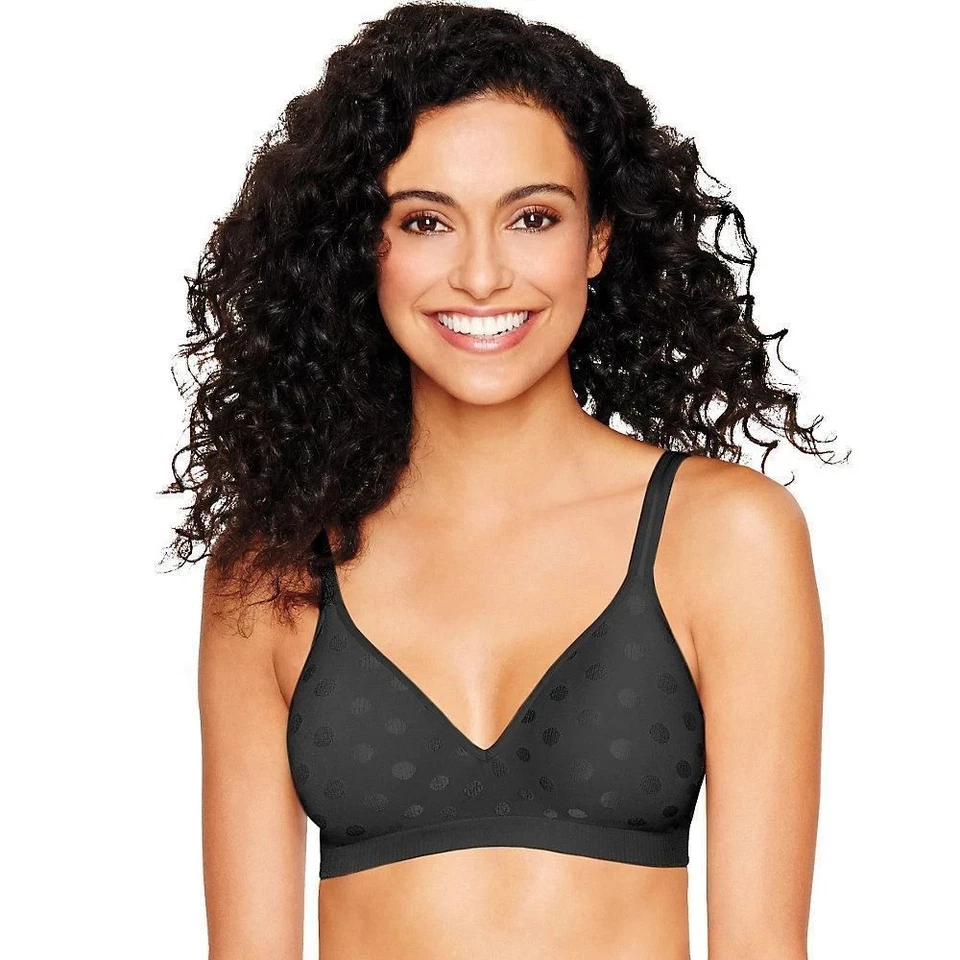 Бюстгальтер без проводов Hanes HU08 HUO8 Black Dot средний - Изображение 1 из 1