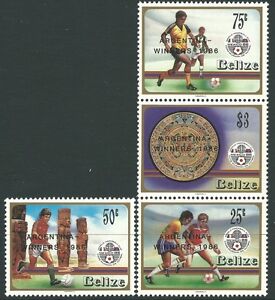 Belize 1986 - Sports World Soccer Cup Mexico 86 Players Overprint - Sc 828/1 MNH