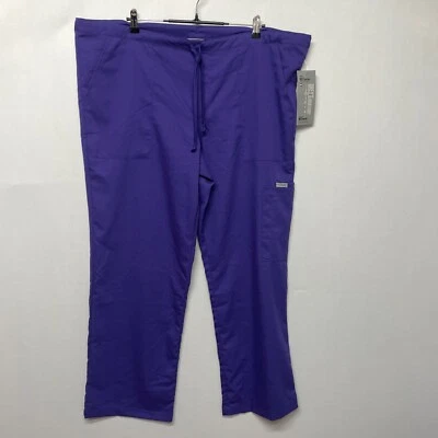 NWT Grey's Anatomy Adult Drawstring Scrub Pants Size Extra Large Purple M236 -16 - Image 1 of 4