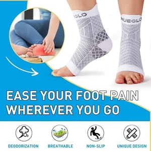 HUGLO 4 Pairs Plantar Fasciitis Socks Neuropathy Neuro Socks Compression Size XL - Picture 1 of 3