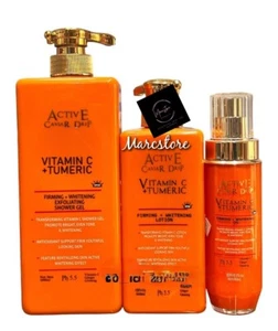 active caviar drip Vitamin C + Tumeric Lotion,serum,and Shower Gel - Picture 1 of 1