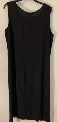 Vestido sencillo sin mangas para mujer - Notaciones negro M Foto 1 de 4