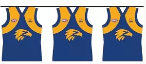 West Coast Eagles 16 Flags 165mm x 200mm Official AFL Team Party Bunting 128GSM - Picture 1 of 1