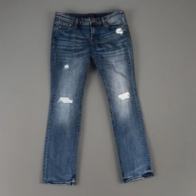 Pantalones de mezclilla Cult Of Individuality para mujer talla 30 rectos desgastados medidas 33 X 32 Foto 1 de 4