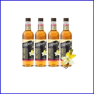 Authentic French Vanilla Syrup - 4 Pack of 25.4 Oz Bottles for Culinary Delights - Picture 1 of 10