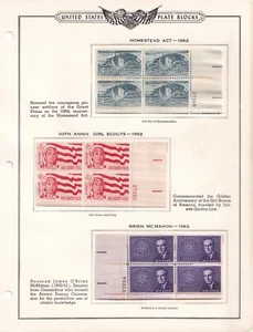 Scott #1198 & 1199 & 1200 Plate Blocks of 4 Stamps - MNH - Picture 1 of 1