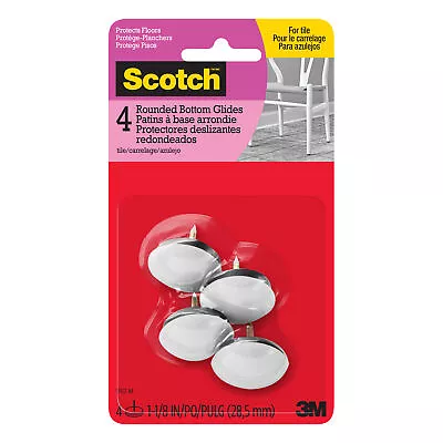 Scotch Glides SP637-NA, Nail-in Plastic Dome, 1-1/16 in, 4pk - Image 1 of 4