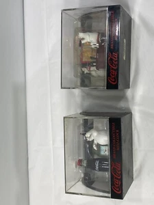 Coca Cola Brand Polar Bear Mini-Clock Collectibles, Lot of 2, New - Picture 1 of 7