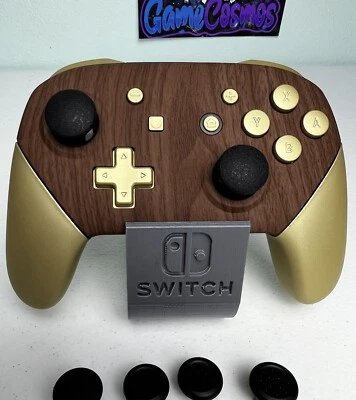 Woodgrain and Champagne - Wireless Pro Controller for The Nintendo Switch Or PC - Image 1 of 4