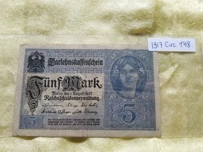 Germany 5 Mark 1917 Circulated - T48 Tariff Incl - Image 1 of 2