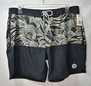 Bañador corto Drift The 7 Seas talla 38 para hombre ondas y hojas - Imagen 1 de 4
