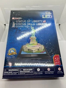 Cubicfun New York Statue of Liberty 37 Pieces Led Light Model 3D Puzzle New - Picture 1 of 10