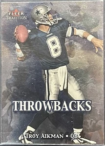 2000 Fleer Tradition Throwbacks "Troy Aikman" - Bild 1 von 2
