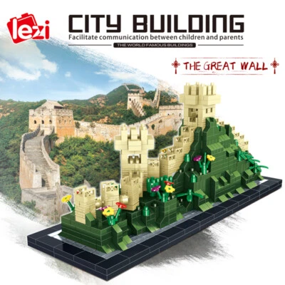 Lezi World Architecture China Great Wall Model Mini Diamond Blocks Building Toy - Image 1 of 4