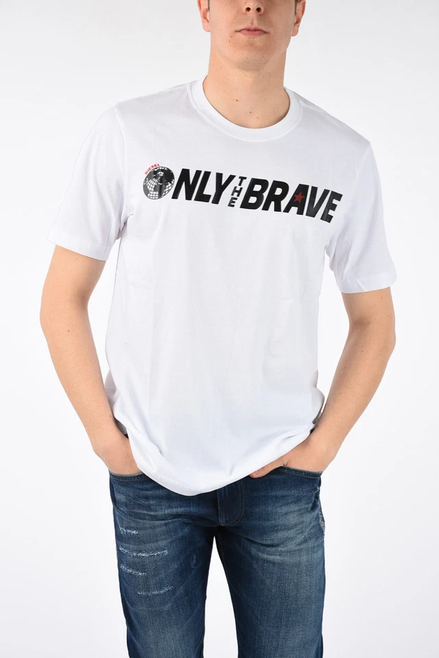 Diesel Only The Brave Graphic Men's White T-Shirt Size Large