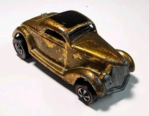 Vintage Hot Wheels Redline Gold w/Champagne Classic 36 Ford Coupe 1/64 Diecast - Picture 1 of 11