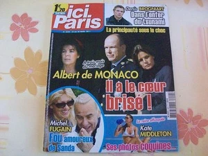 ICI PARIS N°3429 22 MARS 2011 ALBERT DE MONACO MICHEL FUGAIN KATE MIDDLETON  A9 - Imagen 1 de 1