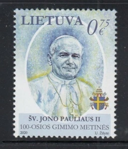 LITHUANIA 100th Birth Anniversary of Pope John Paul II MNH stamp - Picture 1 of 1