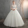 Hochzeitskleid Spitze Weiß Größe 52 ärmellos Babycat Brautkleider