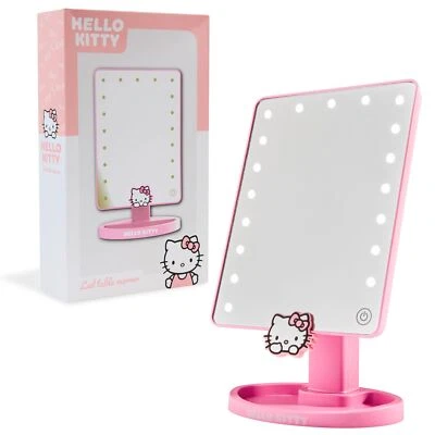 Espejo de tocador Hello Kitty Sanrio para niñas adolescentes mujeres con mesa LED compacta... Foto 1 de 4