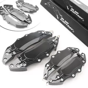 4pz Copri Pinza Freno 3D Metallo Universale Anteriore e Posteriore Grande+Media Auto Nero - Foto 1 di 9