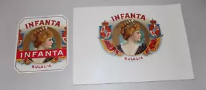 ZIGARRENBOX ETIKETTPAAR, INFANTIN oder PRINZESSIN EULALIA VON SPANIEN kostenloser Versand - Bild 1 von 1
