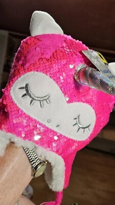unicorn pink sequin with soft fluffy inside.  Toddler.  NWT. - Image 1 of 4
