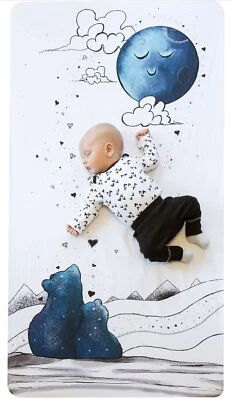 JumpOff Jo - Lençol de berço ajustado, lençol 100% algodão super macio para berço padrão - Imagem 1 de 4