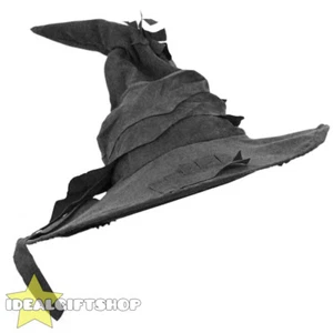 GREY WIZARD WITCH HAT HALLOWEEN FANCY DRESS SORTING BOOK CHARACTER ACCESSORY - Picture 1 of 6