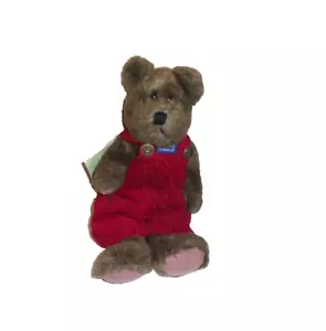 NEU BOYDS BÄREN BRAUN 11 ZOLL PLÜSCHTIER STOFFTIER ROTER KORD-OVERALL 1985-1998 - Bild 1 von 8