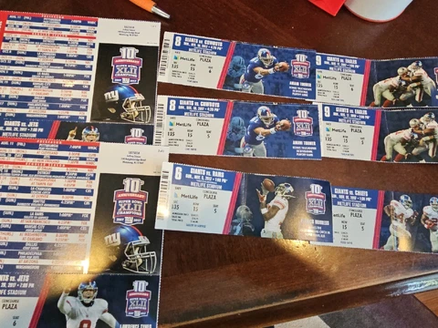 lot 8 new york giants ticket stubs 10th anniversary super bowl xlii memories Cover