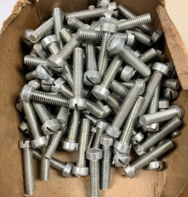 100 PIEZAS 5/16-18 X 1-1/2" Cabeza de Relleno Ranurada Acero Máquina Tornillo Hecho en EE. UU. Foto 1 de 3