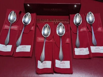ROBBE BERKING R&B NAVETTE 6x MOKKA LÖFFEL 925 SILBER BESTECK OVP - UNBENUTZT - Bild 1 von 3