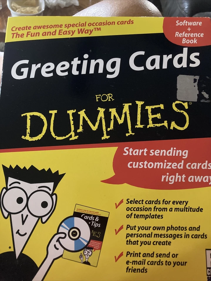 Greeting Cards for Dummies PC CD-ROM CD Only Original Box Atari 2004 Crafts   - Image 1 of 3