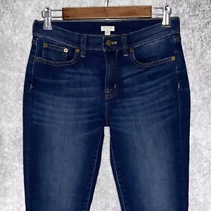 J.Crew womens low rise skinny jeans size 27 stretch blue dark wash denim - Picture 1 of 7