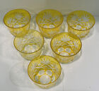 Design Guild AMBER GOLD cased cut to clear small bowls set of 6